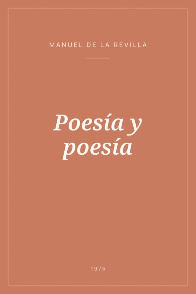 Portada de Poesía y poesía