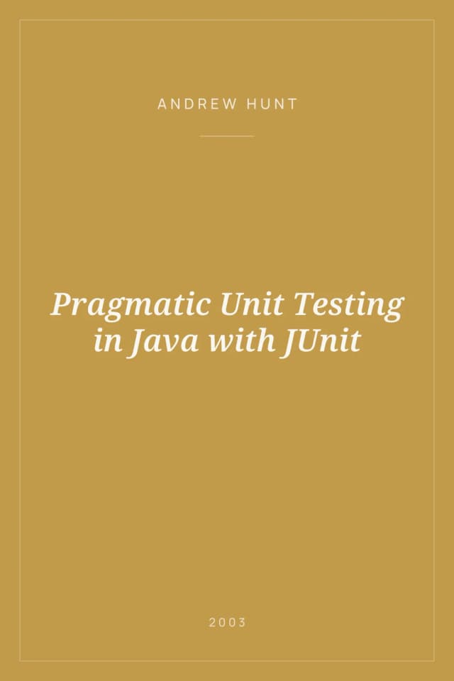 Portada de Pragmatic Unit Testing in Java with JUnit