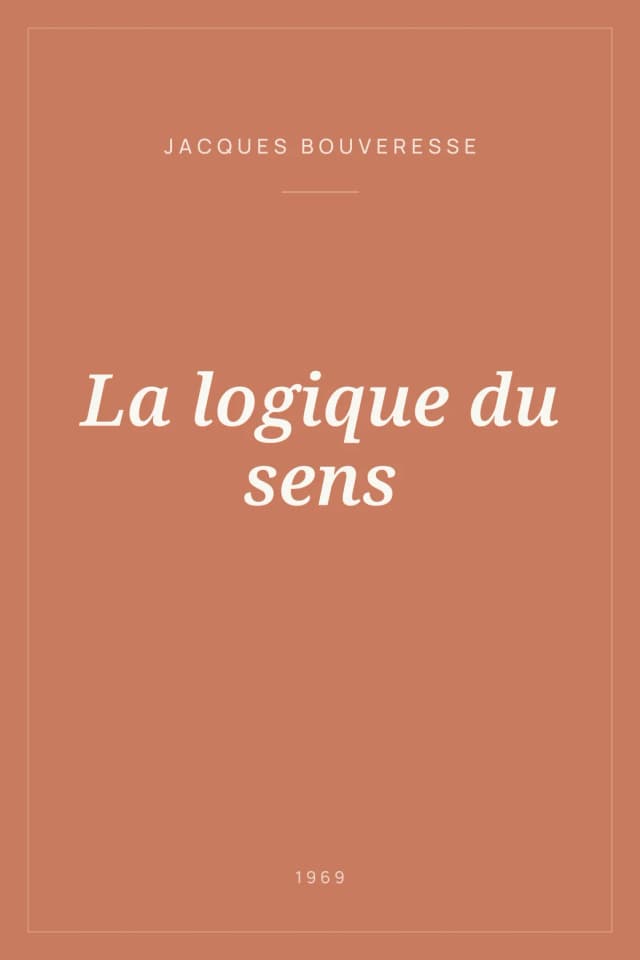 Portada de La logique du sens