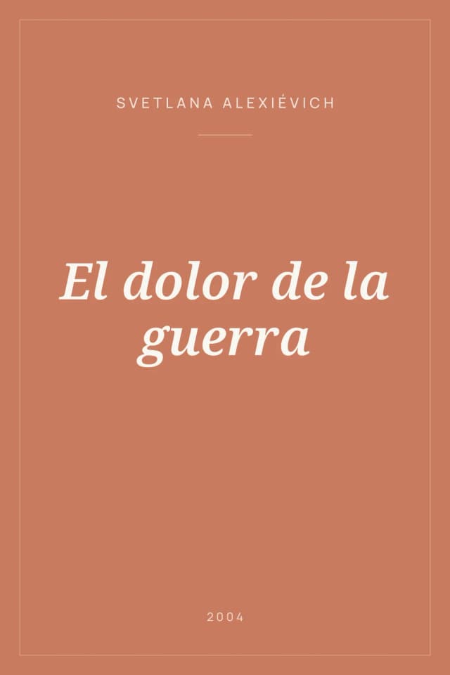 Portada de El dolor de la guerra