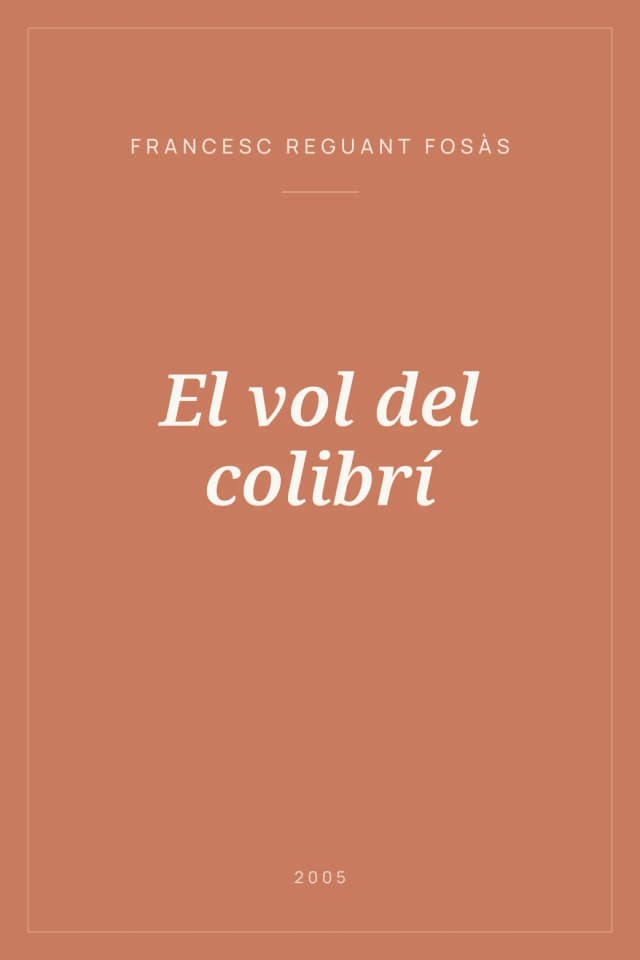 Portada de El vol del colibrí