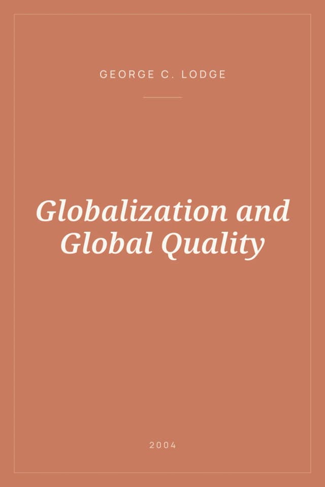 Portada de Globalization and Global Quality