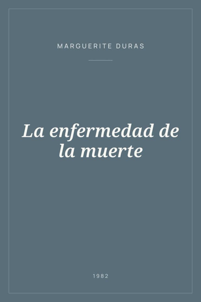 Portada de La enfermedad de la muerte