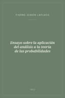 Portada de Ensayo sobre la aplicación del análisis a la teoría de las probabilidades