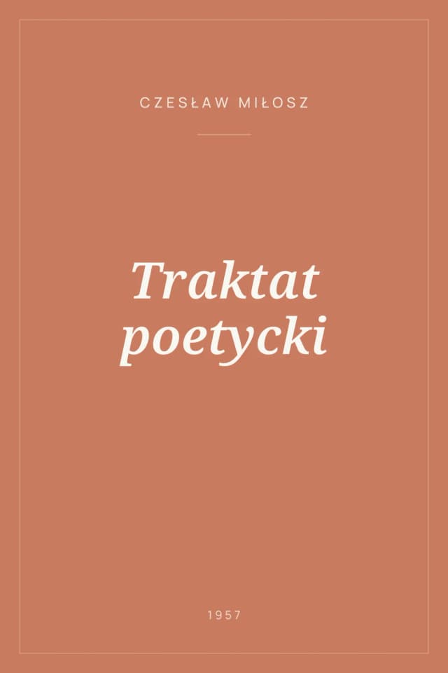 Portada de Traktat poetycki