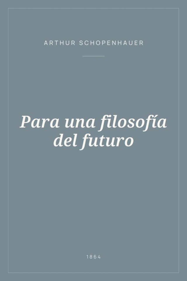 Portada de Para una filosofía del futuro