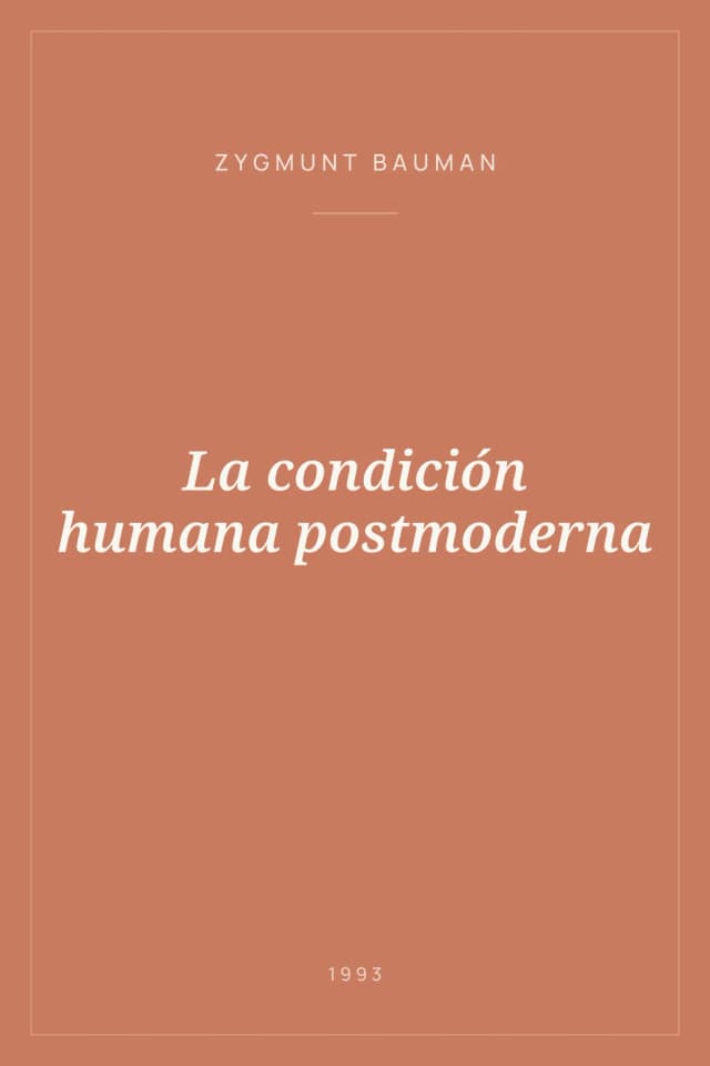 Portada de La condición humana postmoderna
