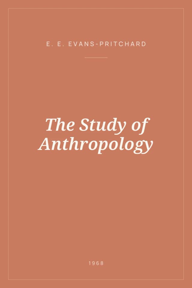 Portada de The Study of Anthropology