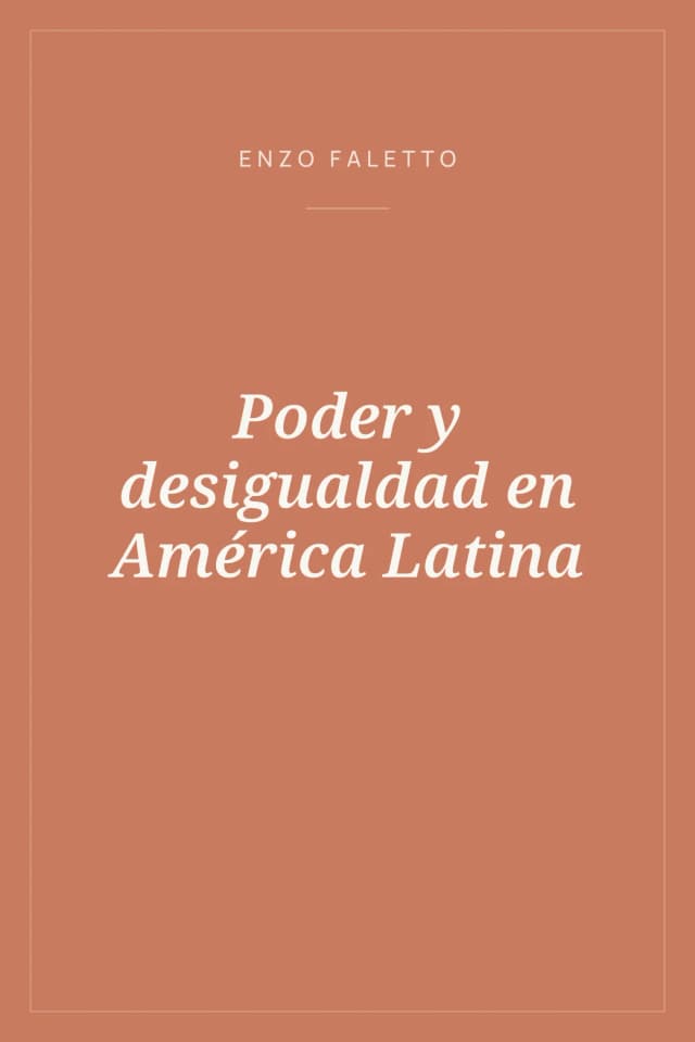 Portada de Poder y desigualdad en América Latina