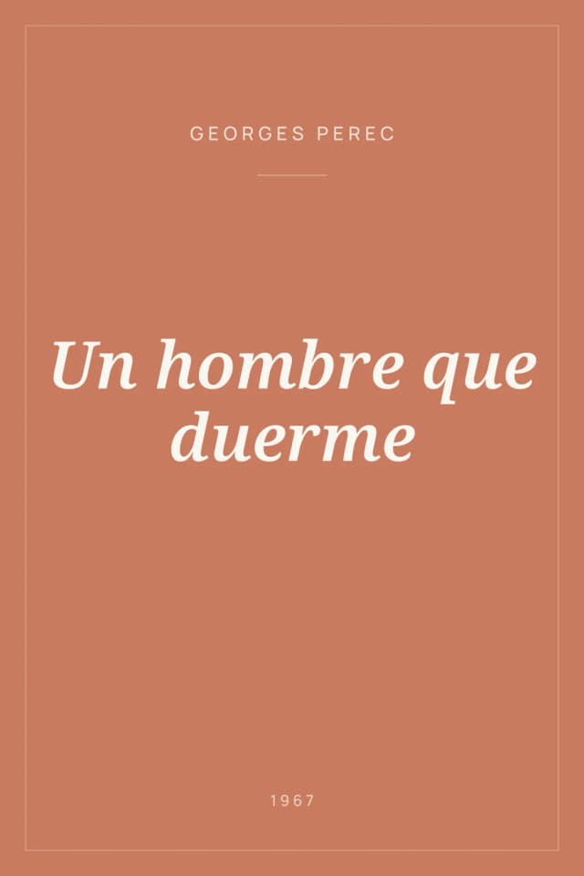 Portada de Un hombre que duerme