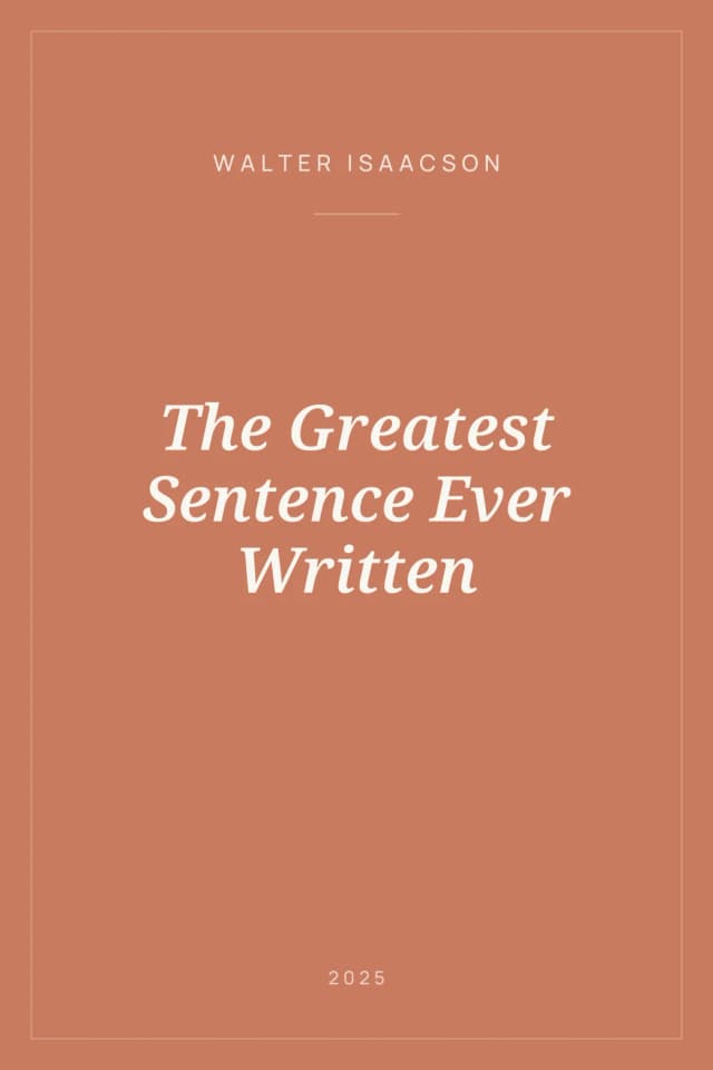 Portada de The Greatest Sentence Ever Written
