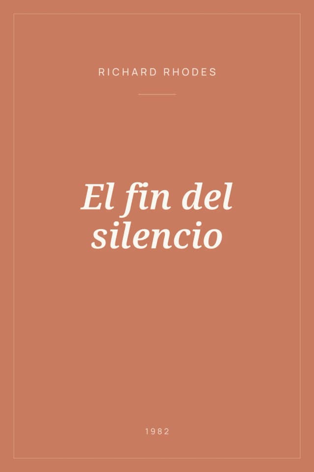 Portada de El fin del silencio