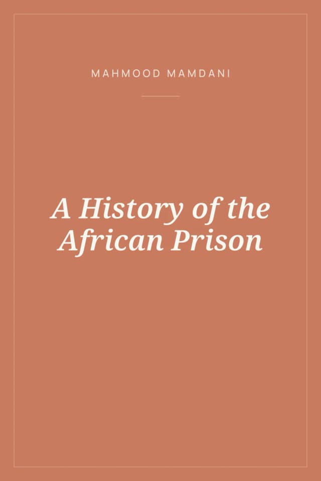 Portada de A History of the African Prison