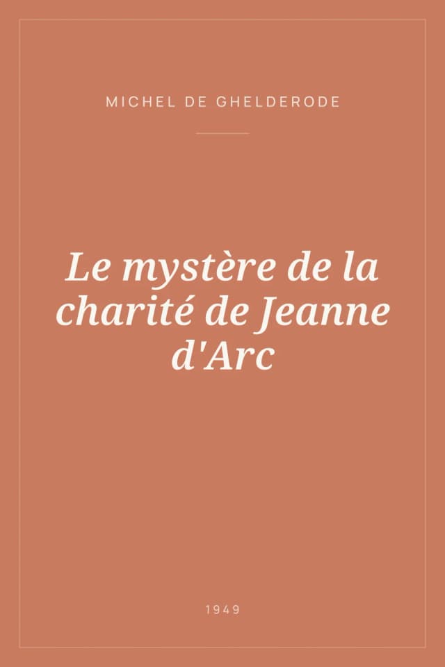 Portada de Le mystère de la charité de Jeanne d'Arc