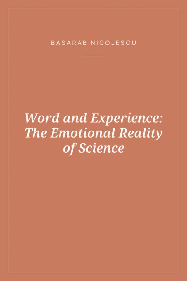 Portada de Word and Experience: The Emotional Reality of Science