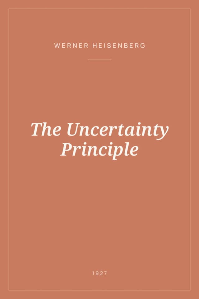 Portada de The Uncertainty Principle