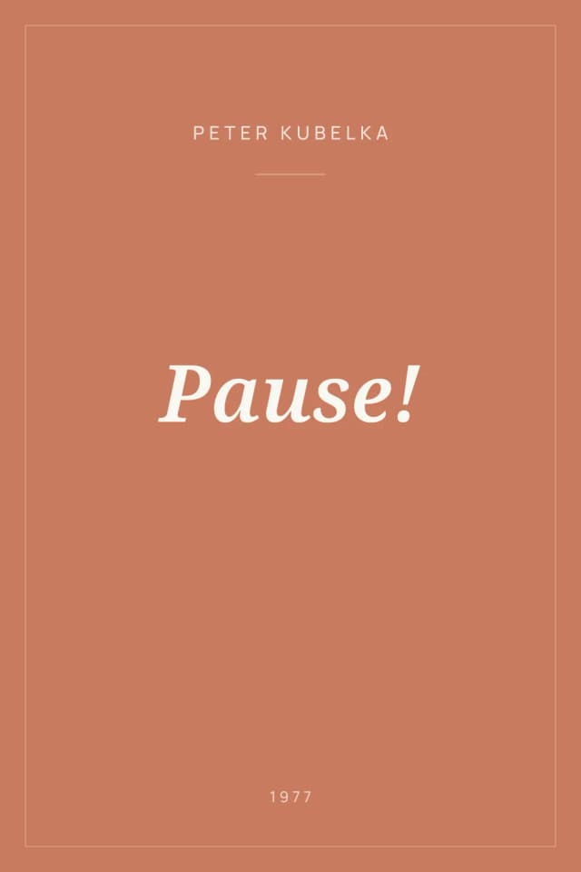 Portada de Pause!