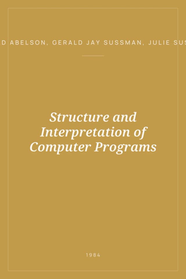 Portada de Structure and Interpretation of Computer Programs