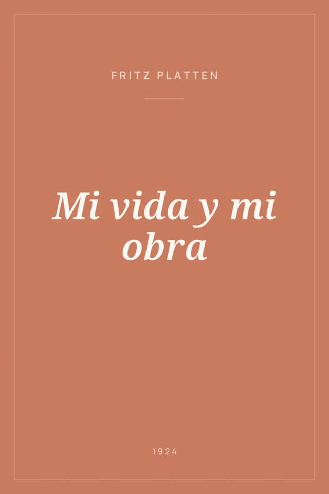 Portada de Mi vida y mi obra