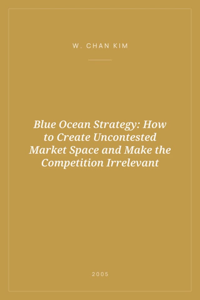 Portada de Blue Ocean Strategy: How to Create Uncontested Market Space and Make the Competition Irrelevant