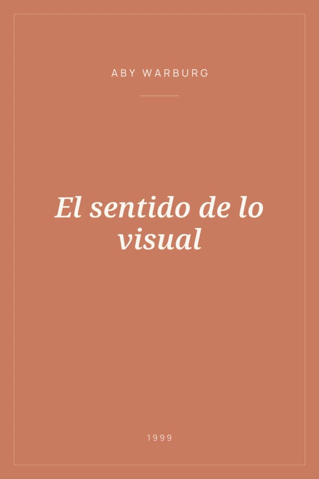Portada de El sentido de lo visual