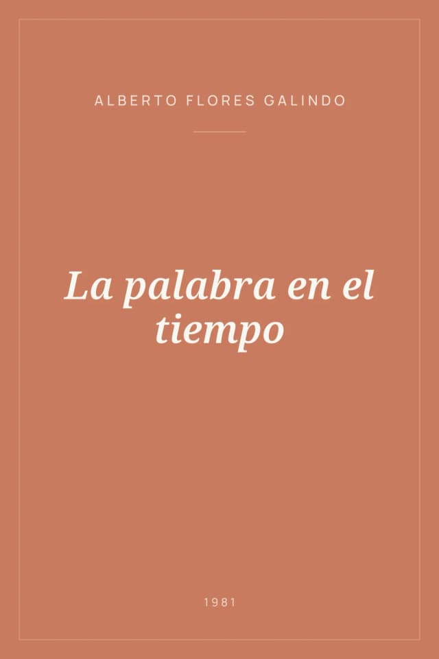 Portada de La palabra en el tiempo