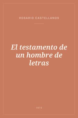 Portada de El testamento de un hombre de letras