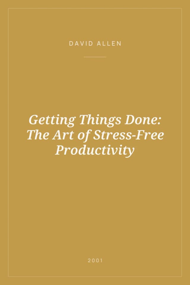Portada de Getting Things Done: The Art of Stress-Free Productivity