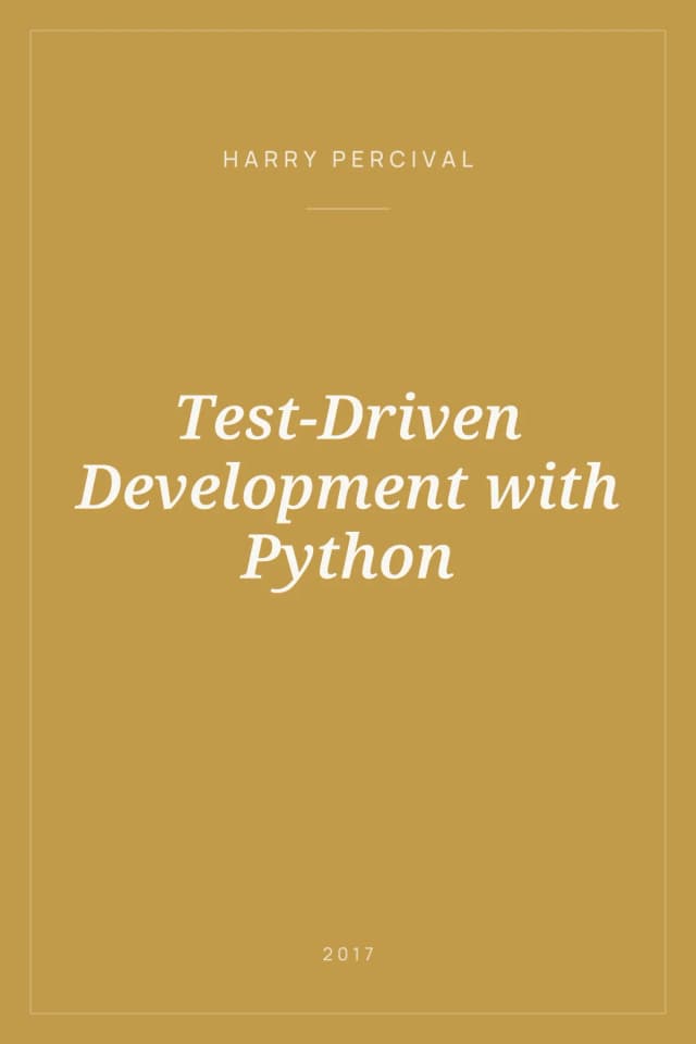 Portada de Test-Driven Development with Python