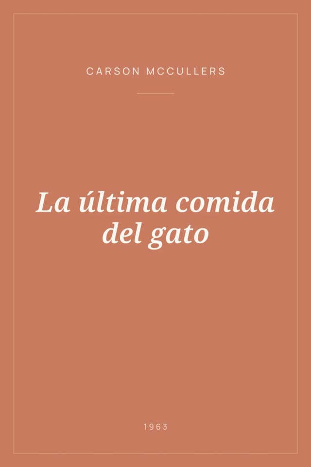 Portada de La última comida del gato