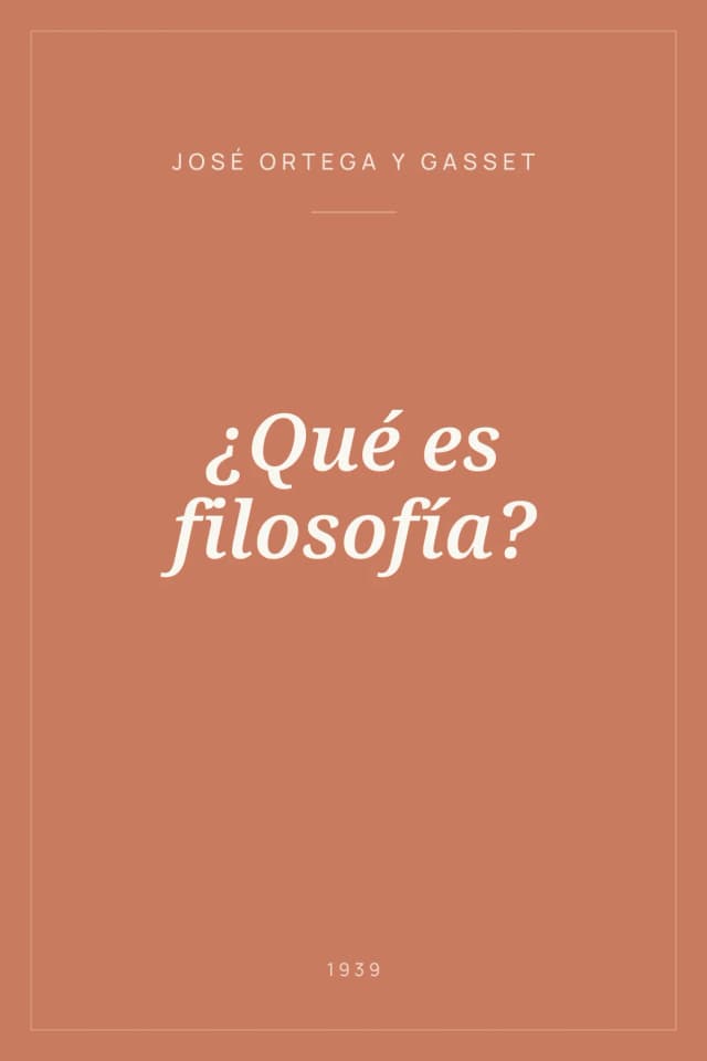 Portada de ¿Qué es filosofía?