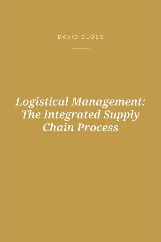Portada de Logistical Management: The Integrated Supply Chain Process