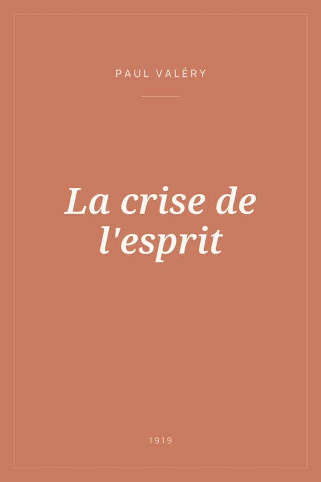 Portada de La crise de l'esprit