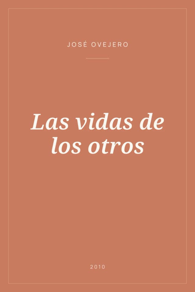 Portada de Las vidas de los otros