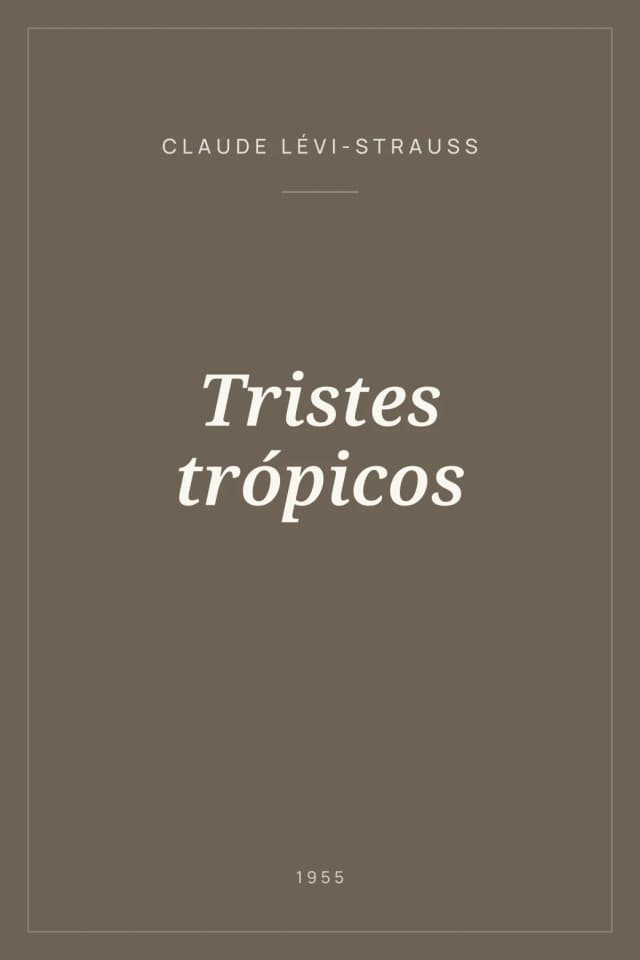 Portada de Tristes trópicos