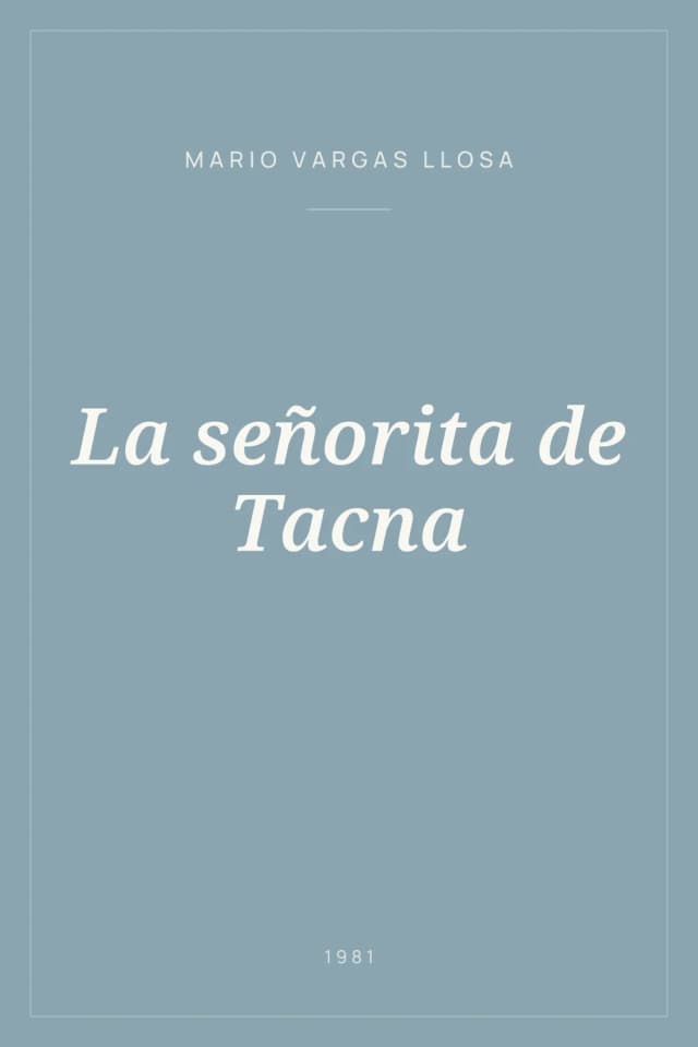 Portada de La señorita de Tacna