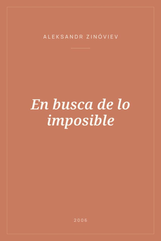 Portada de En busca de lo imposible