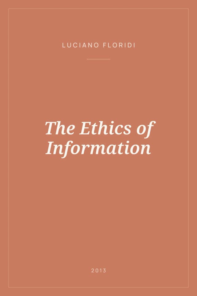 Portada de The Ethics of Information