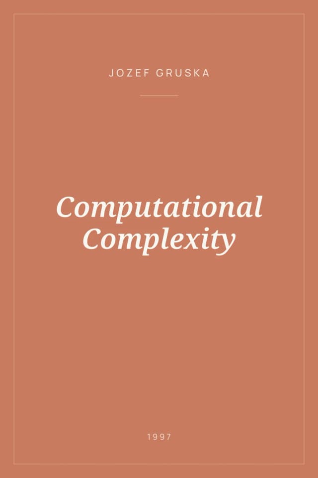 Portada de Computational Complexity