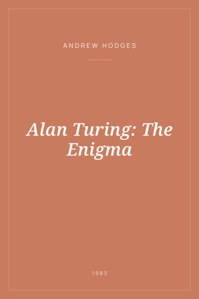 Portada de Alan Turing: The Enigma