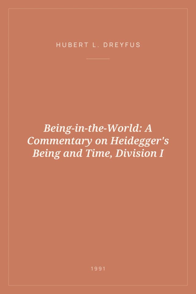 Portada de Being-in-the-World: A Commentary on Heidegger's Being and Time, Division I