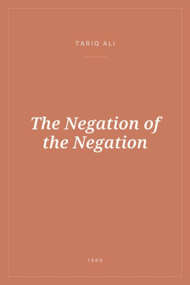 Portada de The Negation of the Negation