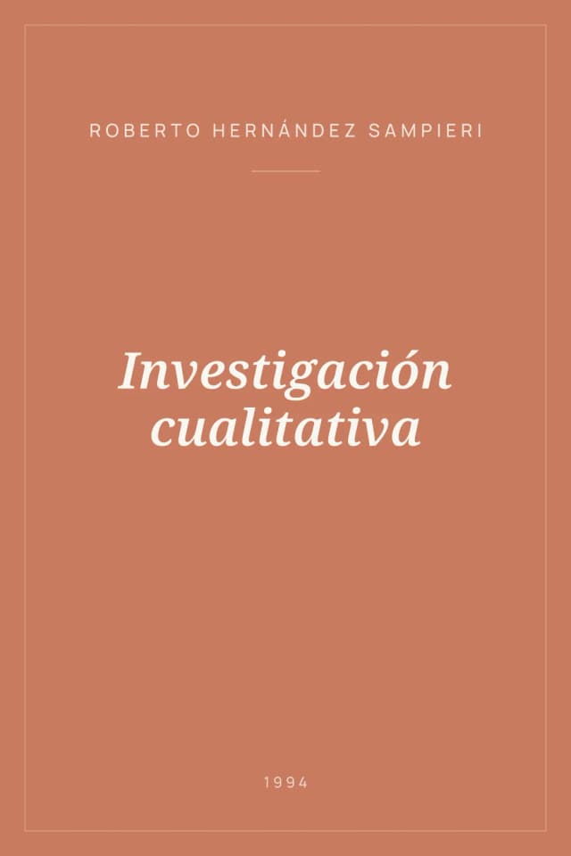 Portada de Investigación cualitativa