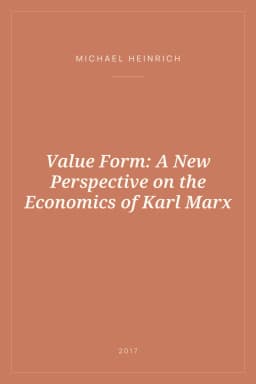 Portada de Value Form: A New Perspective on the Economics of Karl Marx