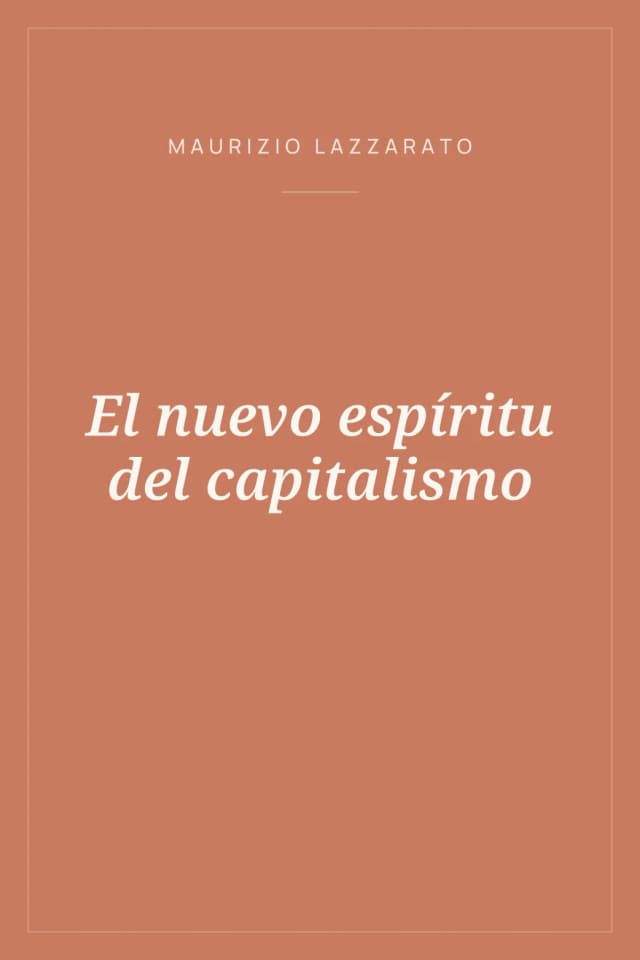 Portada de El nuevo espíritu del capitalismo