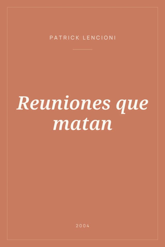 Portada de Reuniones que matan