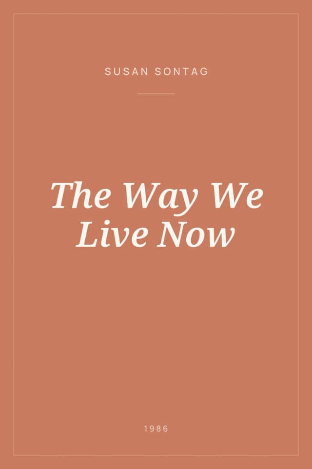 Portada de The Way We Live Now