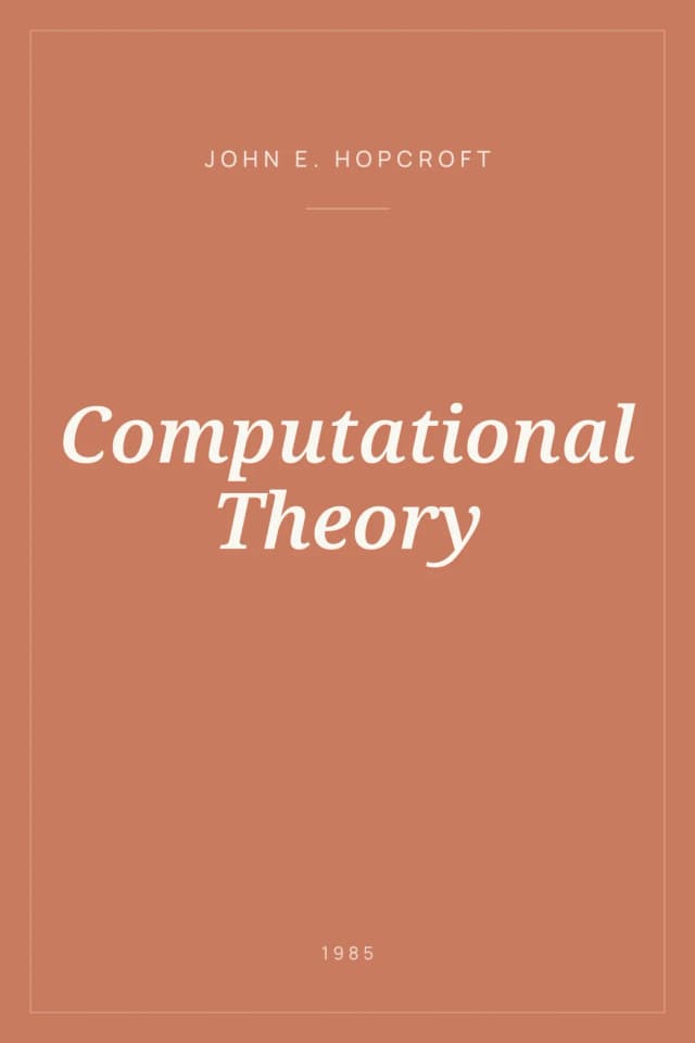 Portada de Computational Theory