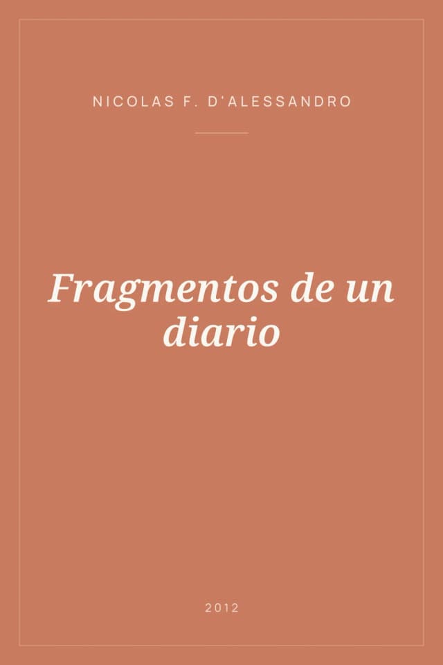 Portada de Fragmentos de un diario