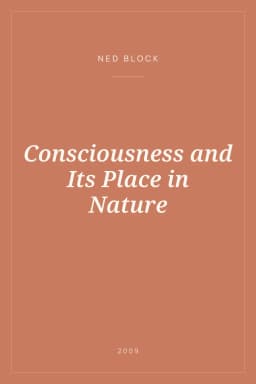 Portada de Consciousness and Its Place in Nature
